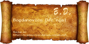 Bogdanovics Dániel névjegykártya