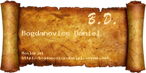 Bogdanovics Dániel névjegykártya
