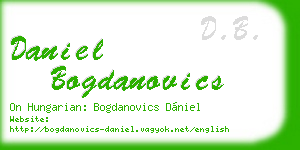 daniel bogdanovics business card